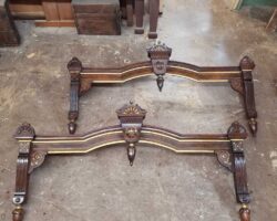 2 Victorian Renaissance Revival Window Cornice With Gold Trim After